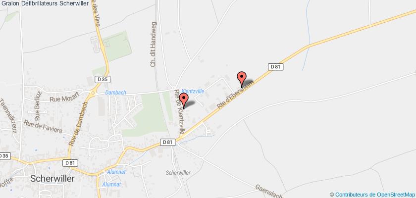 plan défibrillateurs Scherwiller