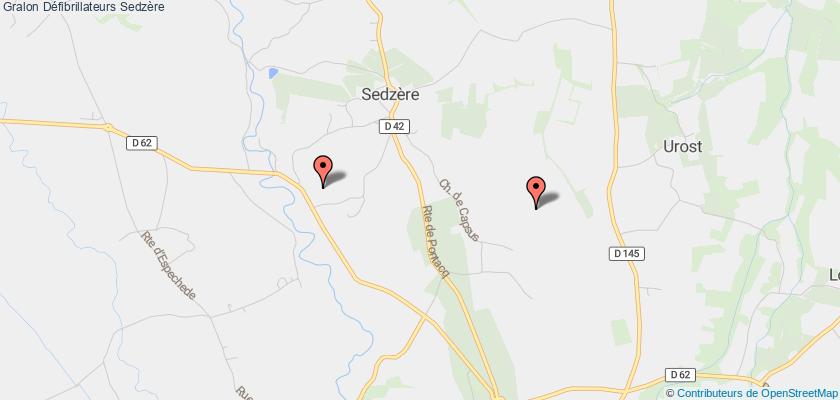 plan défibrillateurs Sedzère
