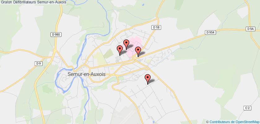 plan défibrillateurs Semur-en-Auxois
