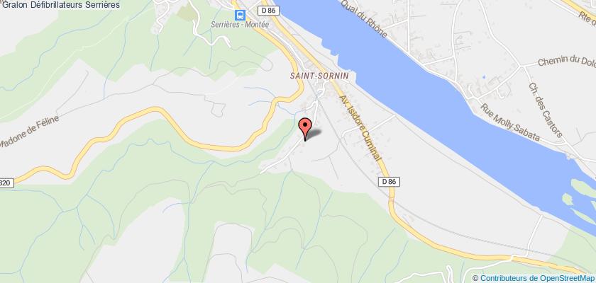 plan défibrillateurs Serrières