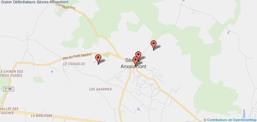 plan défibrillateurs Sèvres-Anxaumont