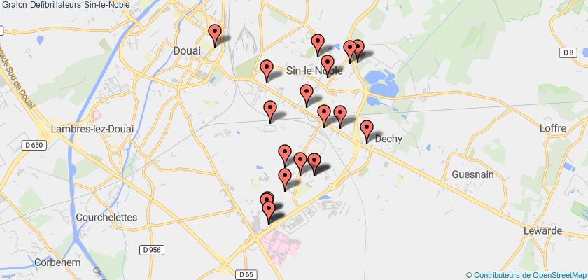 plan défibrillateurs Sin-le-Noble