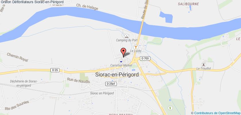 plan défibrillateurs Siorac-en-Périgord