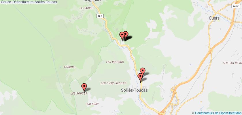 plan défibrillateurs Solliès-Toucas