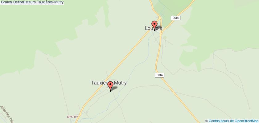 plan défibrillateurs Tauxières-Mutry
