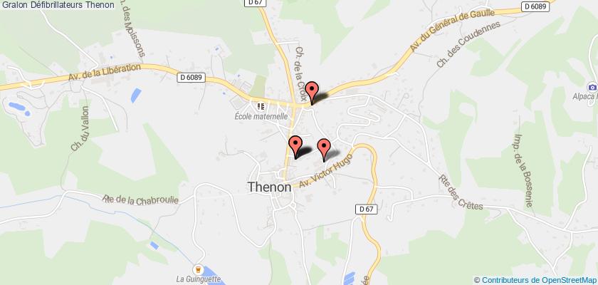 plan défibrillateurs Thenon