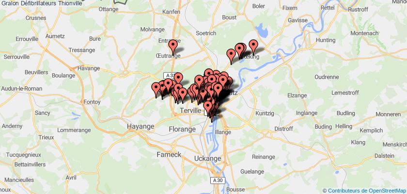 plan défibrillateurs Thionville