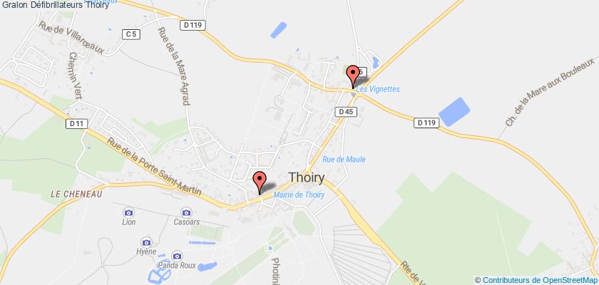 plan défibrillateurs Thoiry