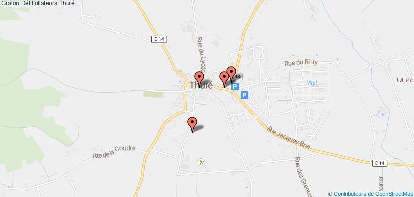 plan défibrillateurs Thuré