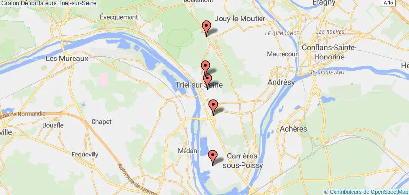 plan défibrillateurs Triel-sur-Seine