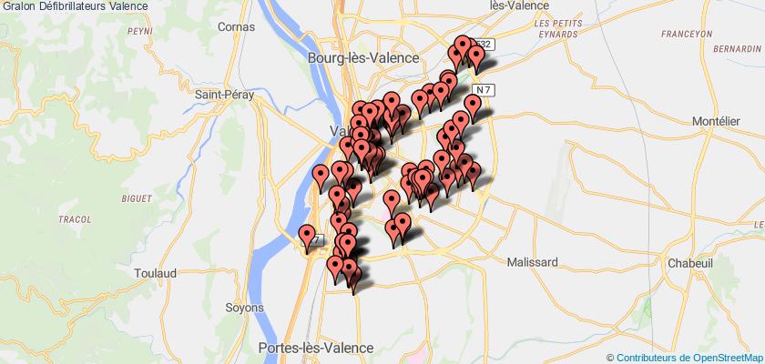 plan défibrillateurs Valence