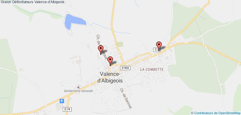 plan défibrillateurs Valence-d'Albigeois
