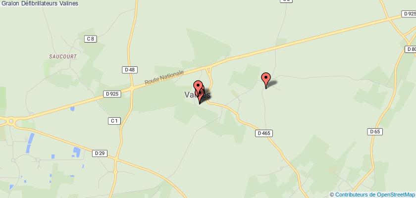 plan défibrillateurs Valines