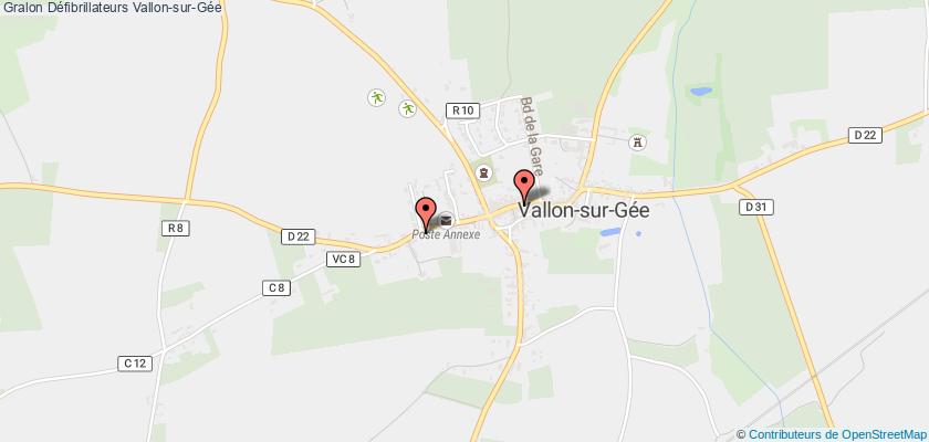 plan défibrillateurs Vallon-sur-Gée