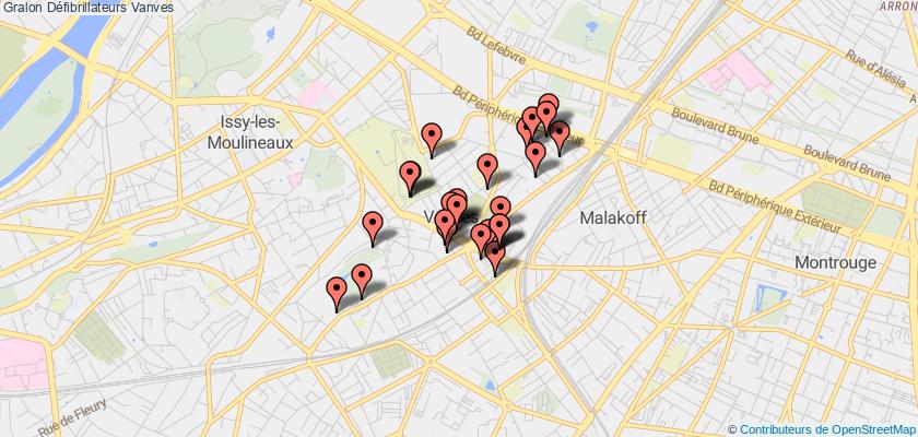 plan défibrillateurs Vanves