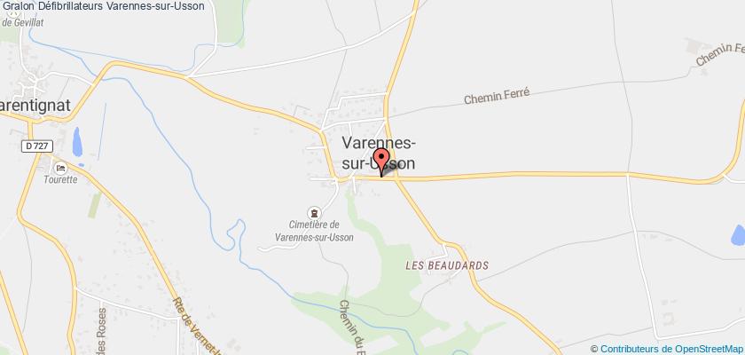 plan défibrillateurs Varennes-sur-Usson
