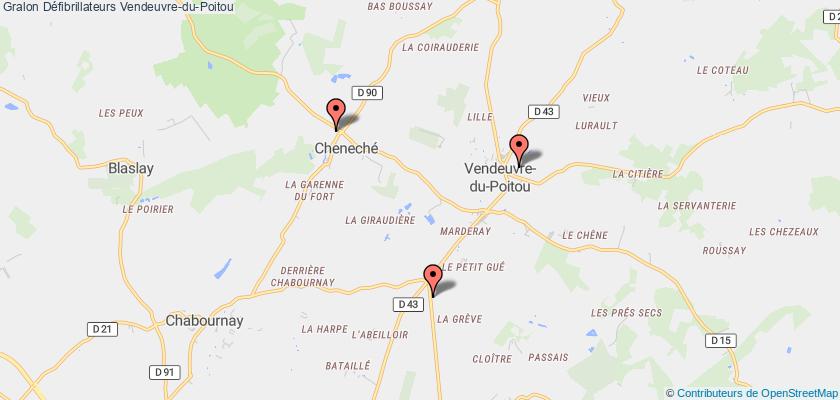 plan défibrillateurs Vendeuvre-du-Poitou