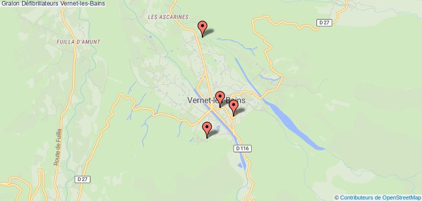 plan défibrillateurs Vernet-les-Bains