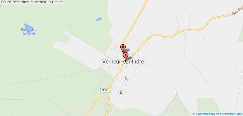 plan défibrillateurs Verneuil-sur-Indre