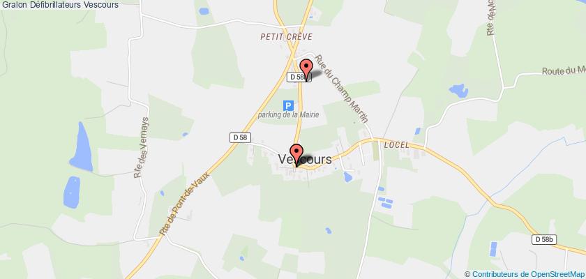 plan défibrillateurs Vescours