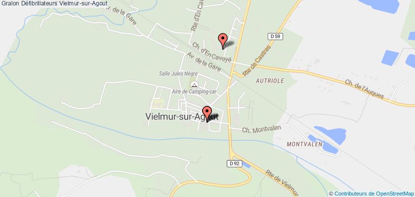 plan défibrillateurs Vielmur-sur-Agout
