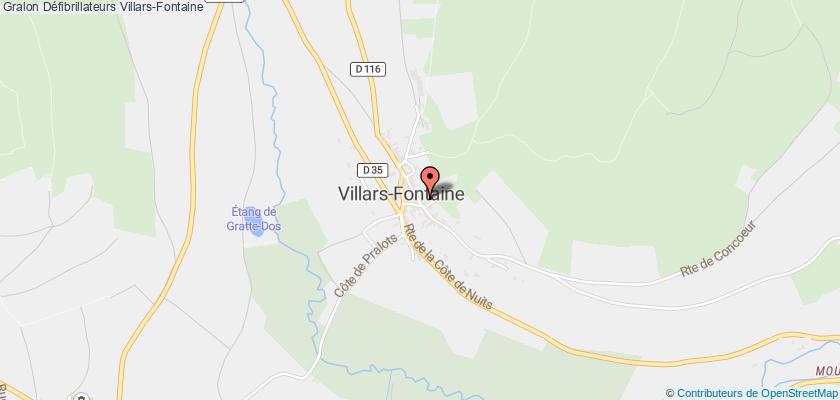 plan défibrillateurs Villars-Fontaine