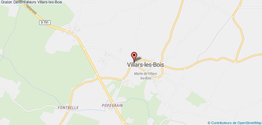 plan défibrillateurs Villars-les-Bois