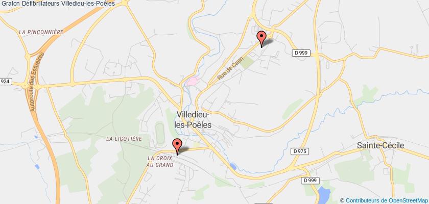 plan défibrillateurs Villedieu-les-Poêles