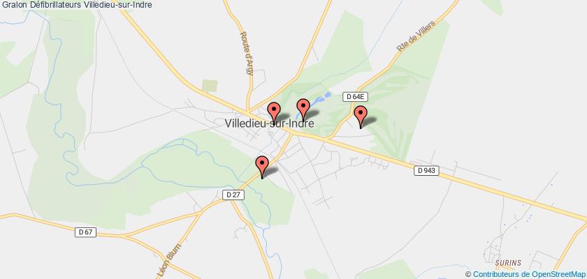 plan défibrillateurs Villedieu-sur-Indre