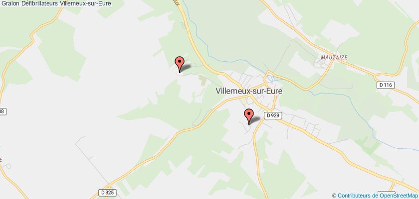 plan défibrillateurs Villemeux-sur-Eure