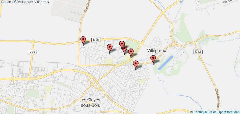 plan défibrillateurs Villepreux