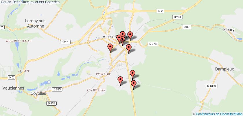plan défibrillateurs Villers-Cotterêts