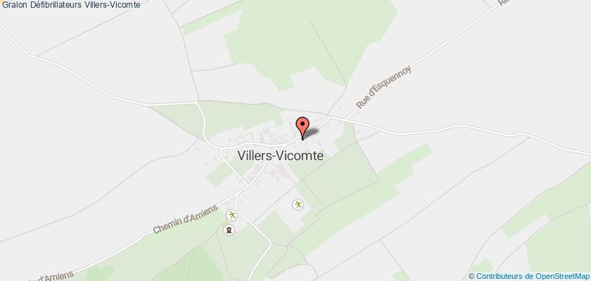plan défibrillateurs Villers-Vicomte