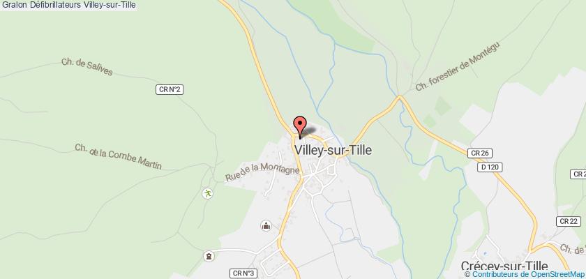 plan défibrillateurs Villey-sur-Tille