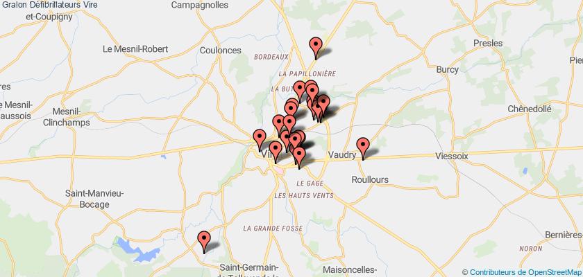 plan défibrillateurs Vire