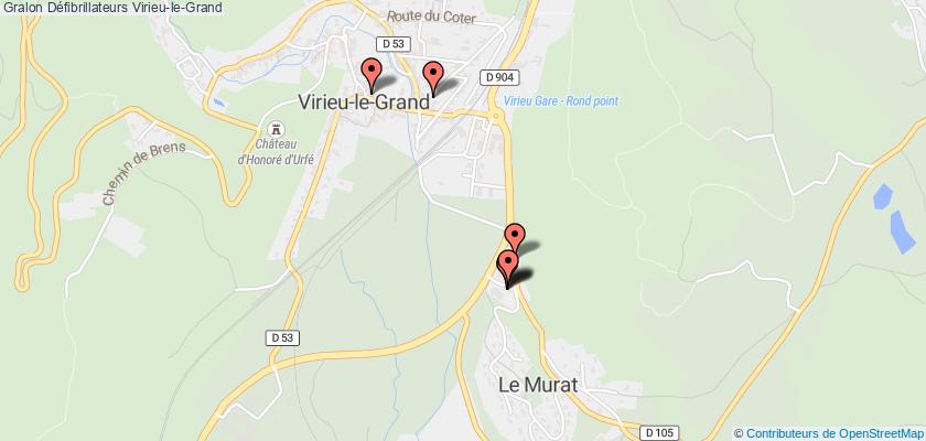 plan défibrillateurs Virieu-le-Grand