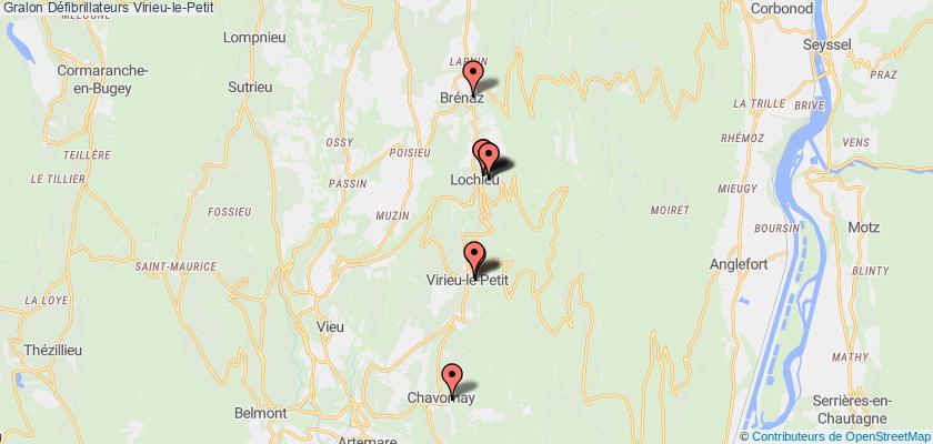 plan défibrillateurs Virieu-le-Petit
