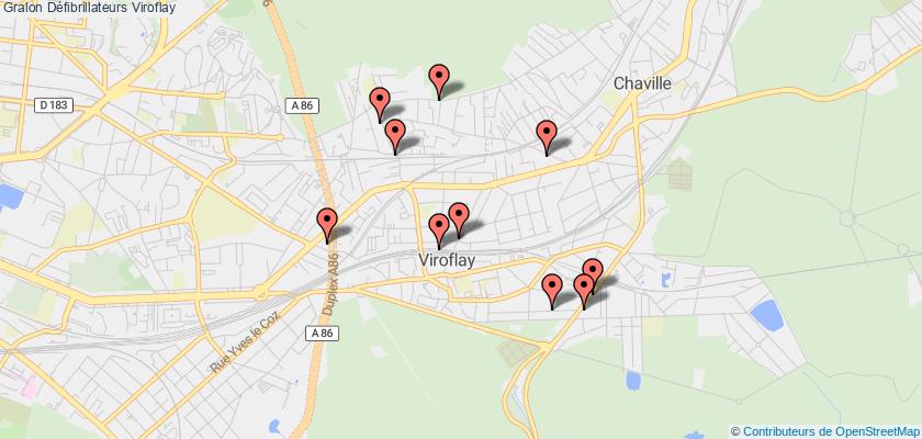 plan défibrillateurs Viroflay