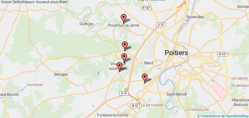 plan défibrillateurs Vouneuil-sous-Biard
