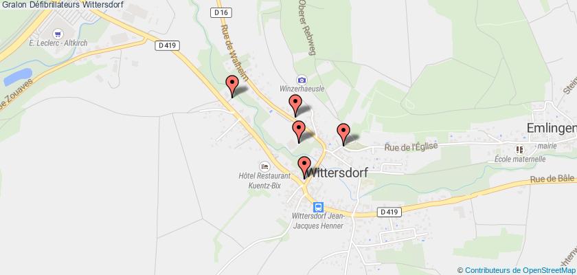 plan défibrillateurs Wittersdorf