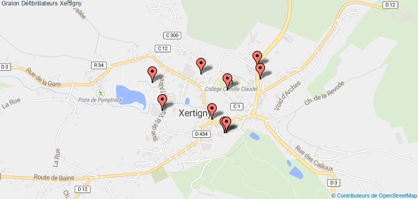 plan défibrillateurs Xertigny