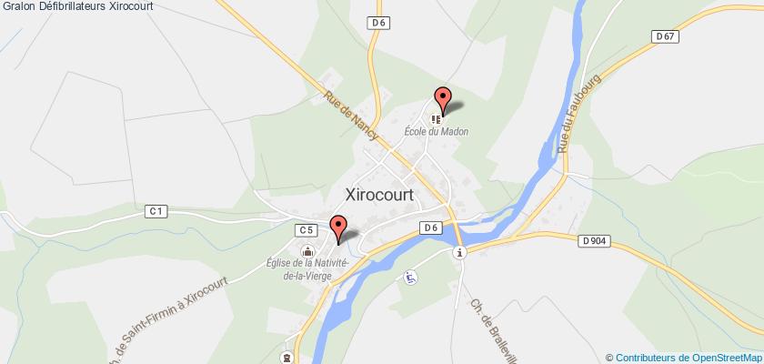 plan défibrillateurs Xirocourt