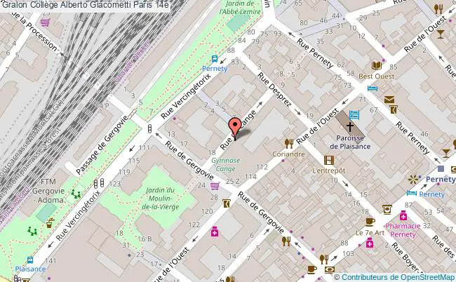 plan Collège Alberto Giacometti Paris 14e Paris 14e