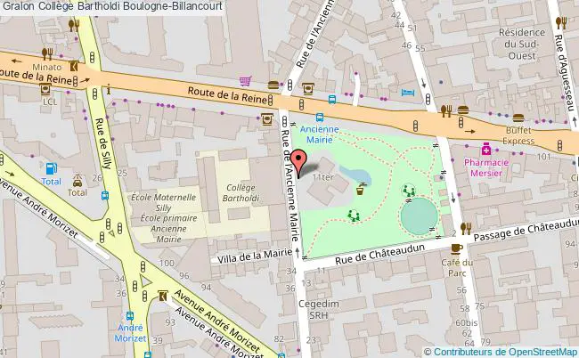 plan Collège Bartholdi Boulogne-billancourt Boulogne-Billancourt