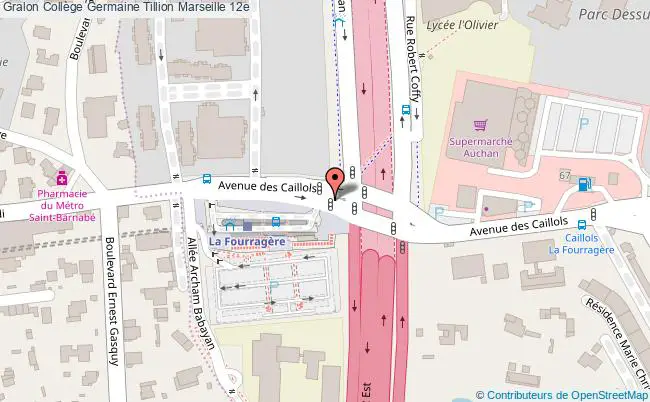 plan Collège Germaine Tillion Marseille 12e Marseille 12e
