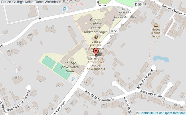 plan Collège Notre-dame Wormhout Wormhout