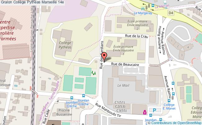 plan Collège Pytheas Marseille 14e Marseille 14e
