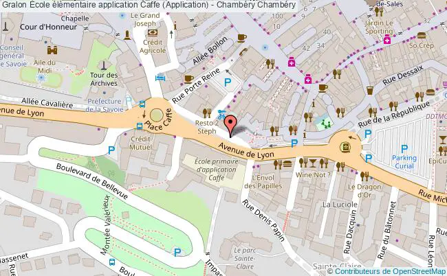 plan École élémentaire Application Caffe (application) - Chambéry Chambéry Chambéry