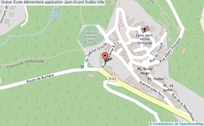 plan École élémentaire Application Jean Aicard Solliès-ville Solliès-Ville