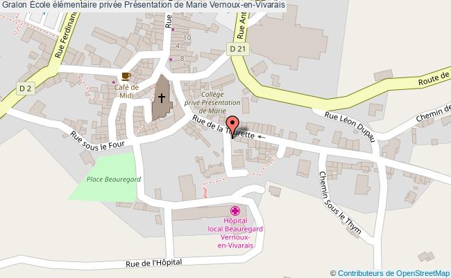 plan École élémentaire Privée Présentation De Marie Vernoux-en-vivarais Vernoux-en-Vivarais